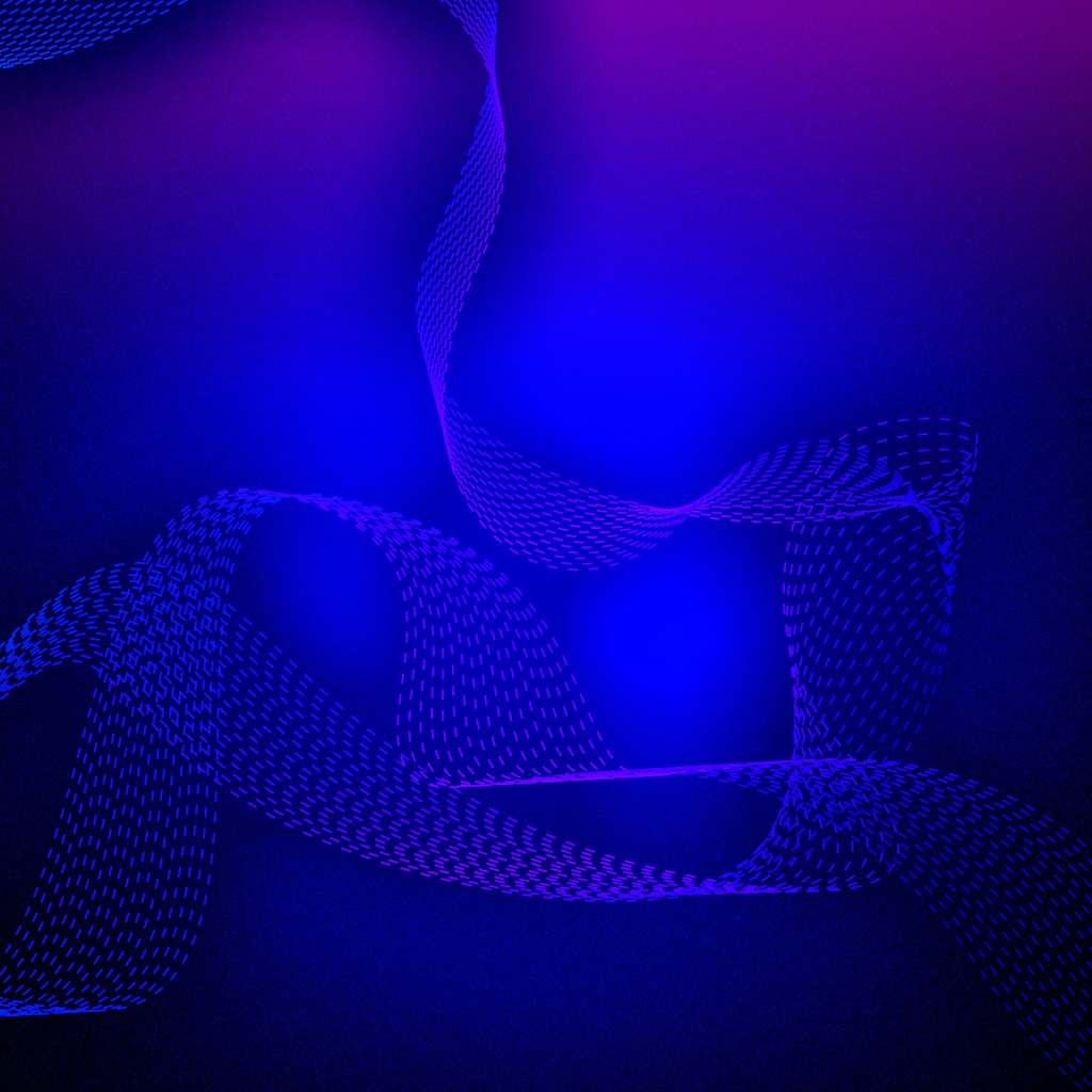 Abstract ribbon on purple background