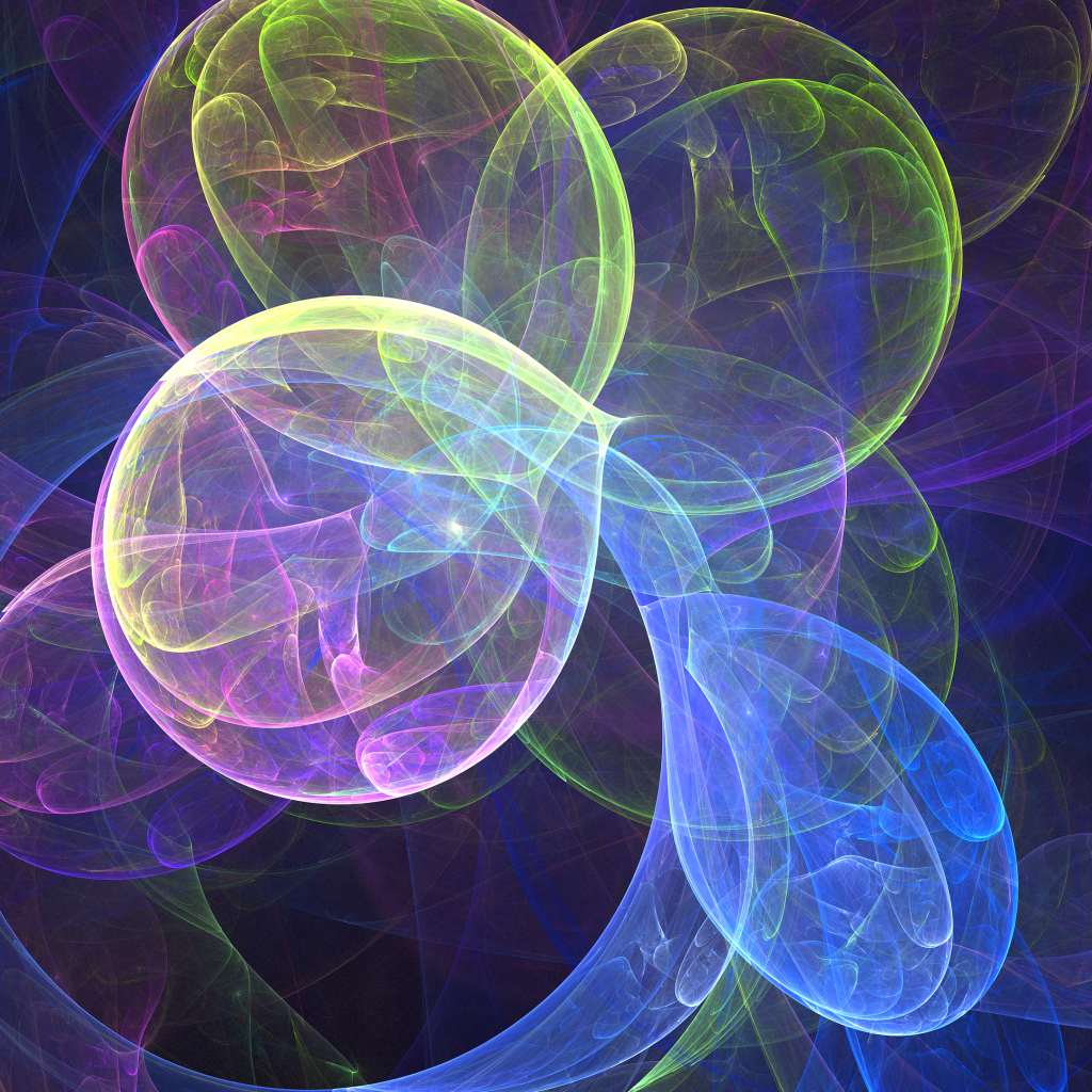 Красивые абстрактные неоновые шары 