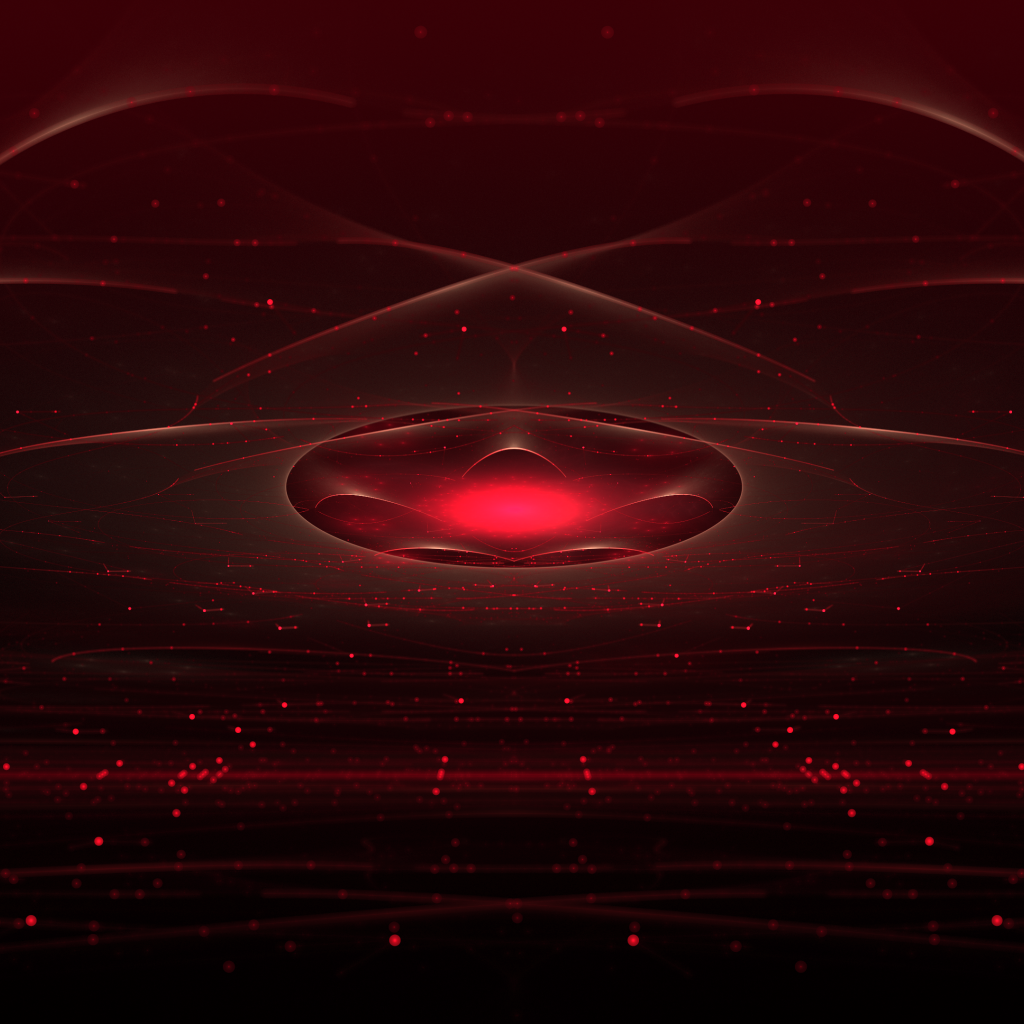 Большой красный овал над лазерным полем