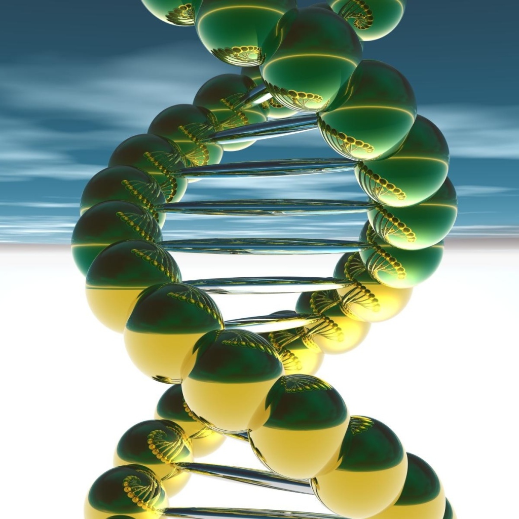 Спираль ДНК 3д графика