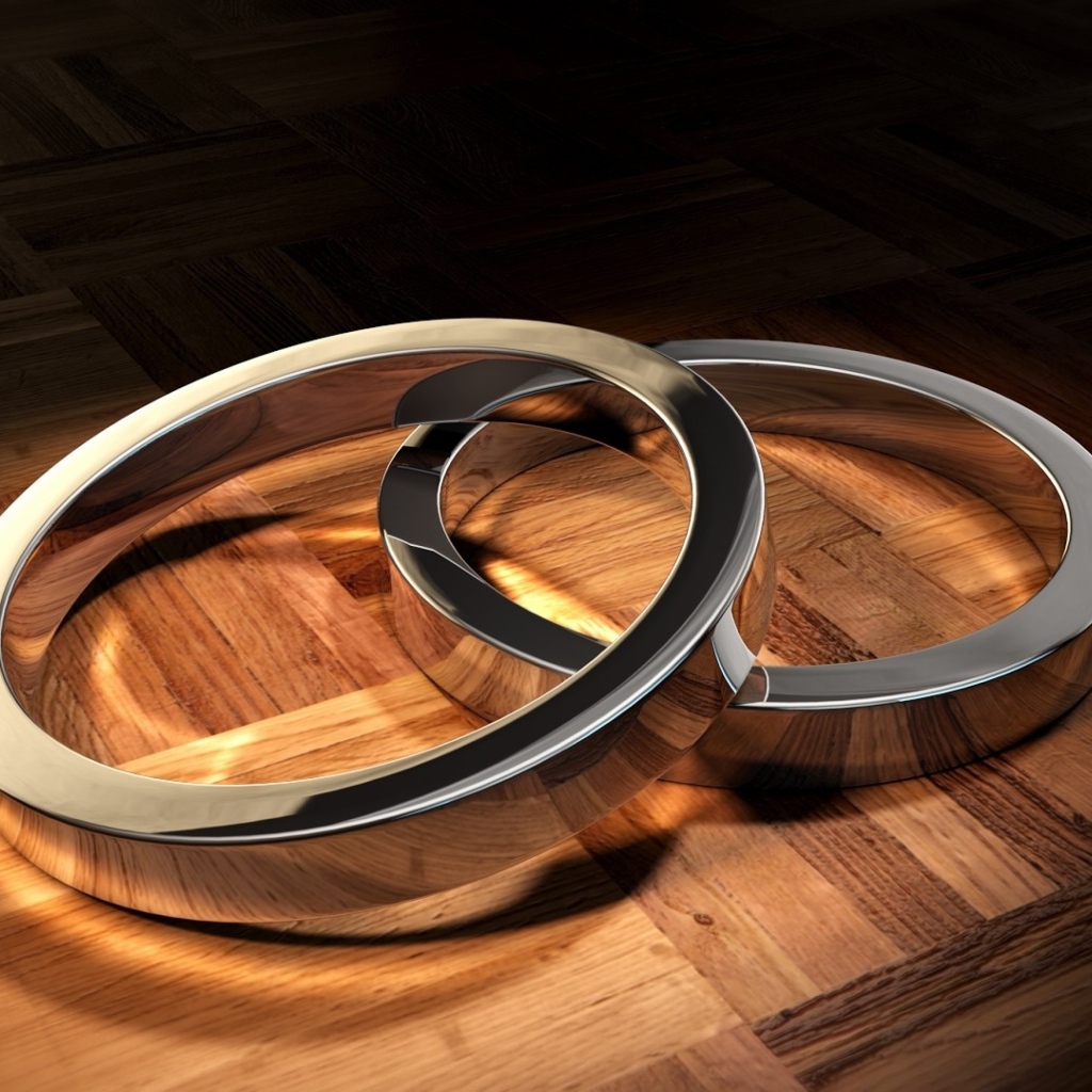Два серых кольца на полу 3д графика 