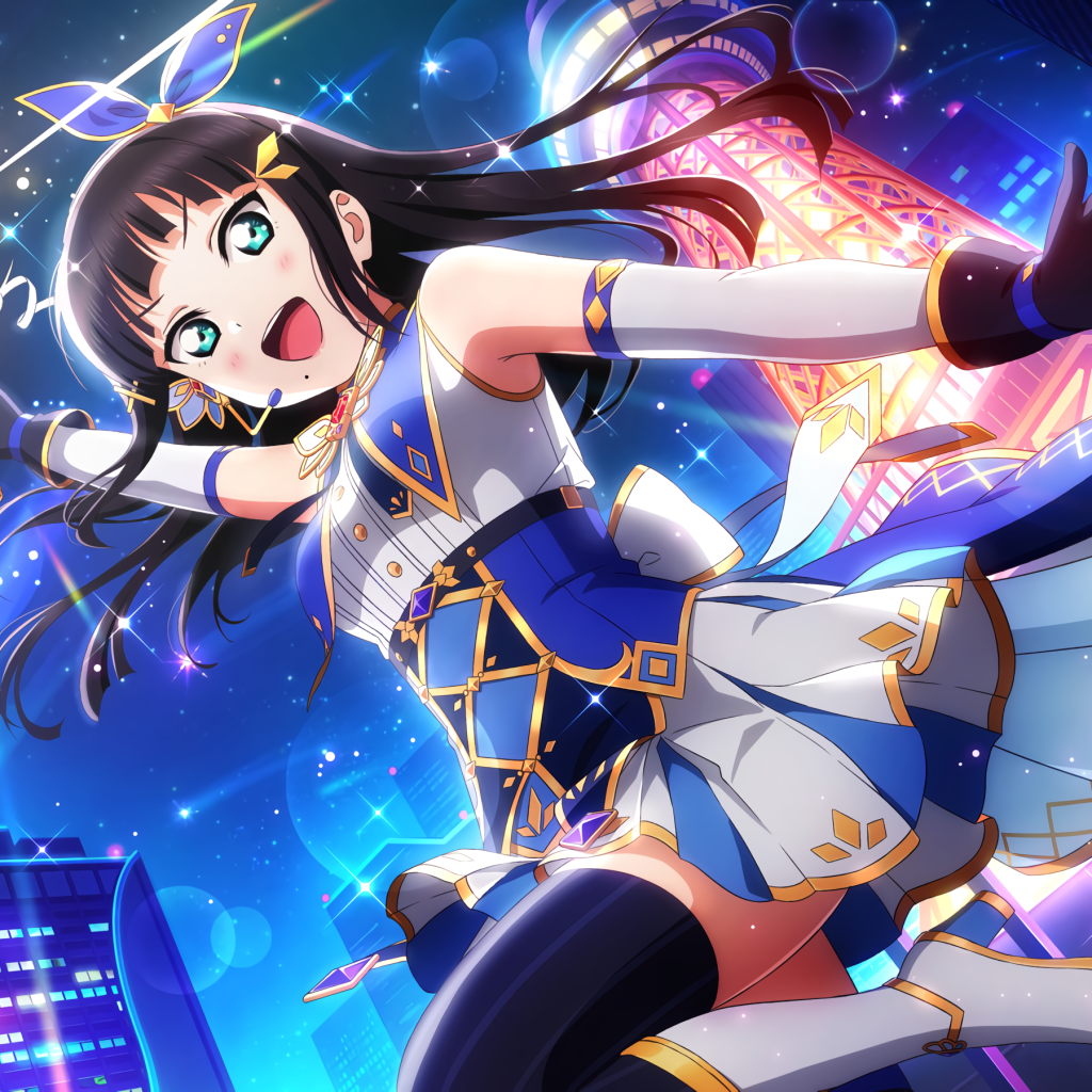 Девушка аниме с волшебной палочкой в руке