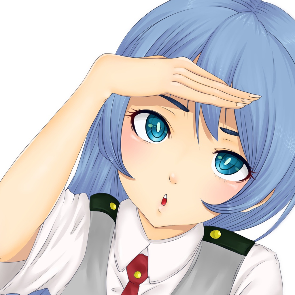 Девушка с голубыми волосами аниме My Hero Academia