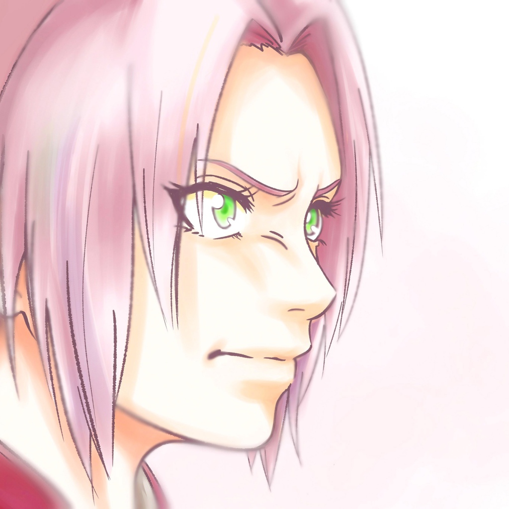 Мужчина Sakura Haruno с розовыми волосами аниме  Naruto