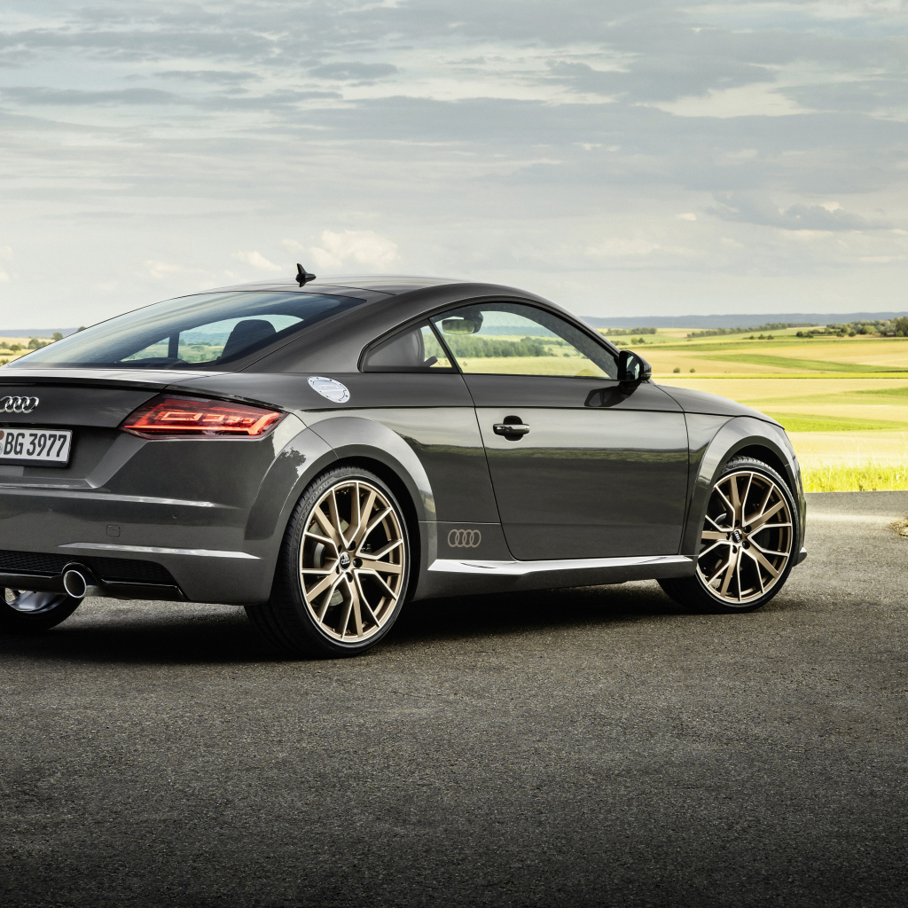 Автомобиль Audi TT, 2021 года на фоне полей