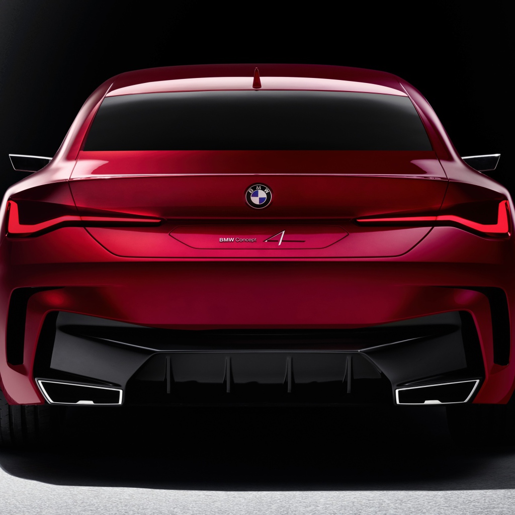 Автомобиль BMW Concept 4, 2019 года вид сзади