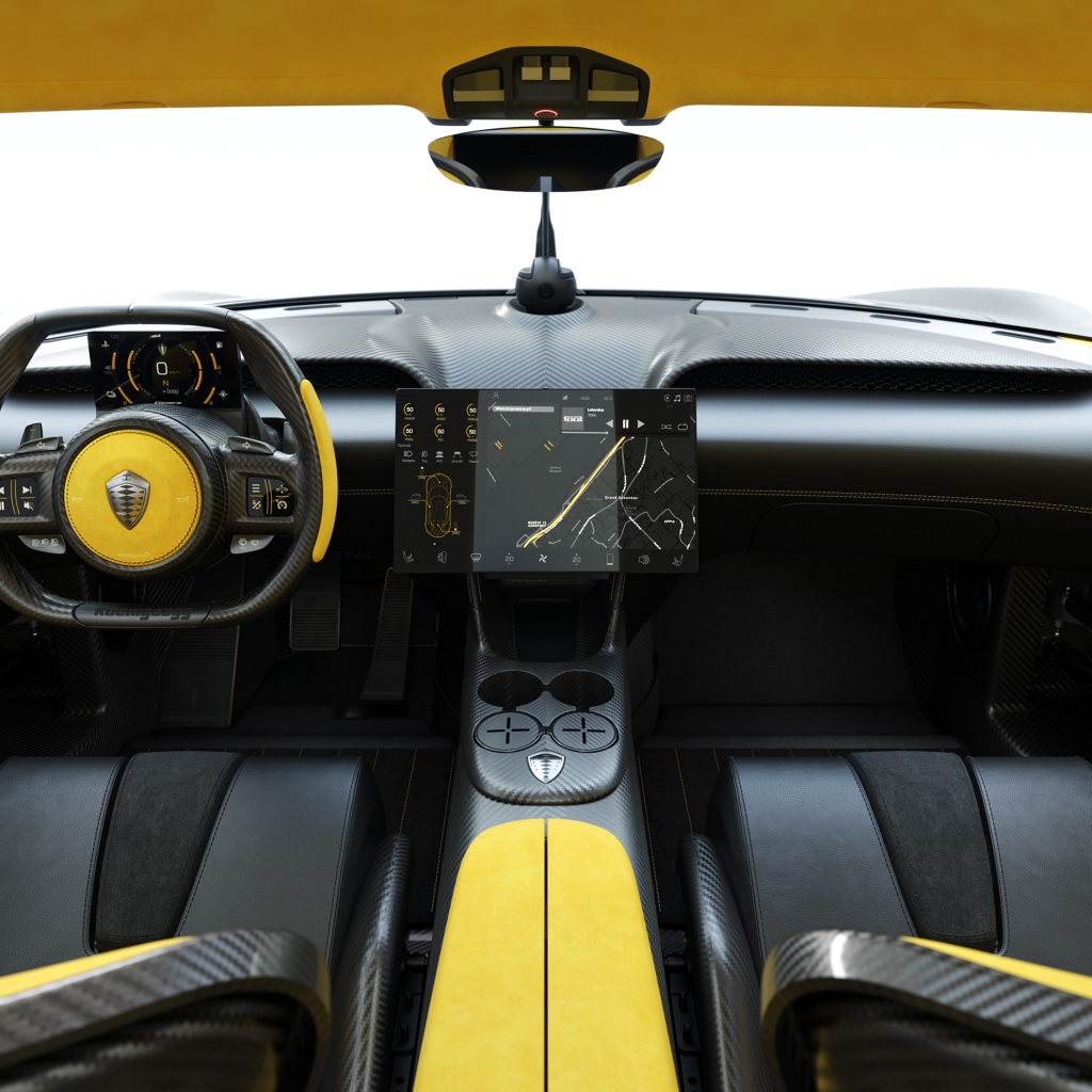 Салон автомобиля Koenigsegg Gemera 2020 года 