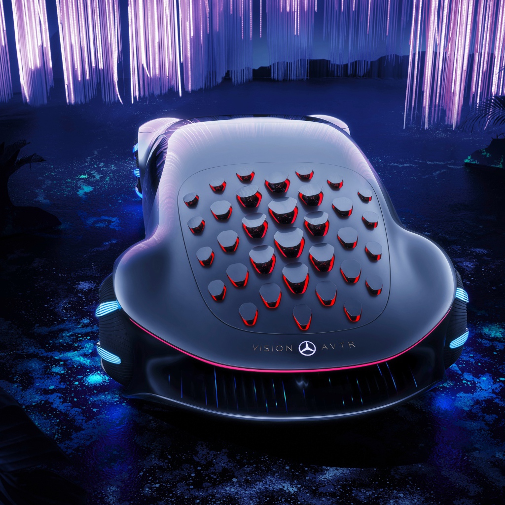 Автомобиль Mercedes-Benz VISION AVTR 2020 года вид сзади