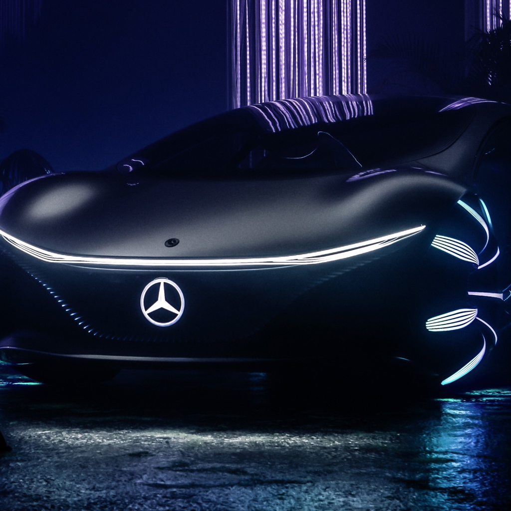 Новый Mercedes-Benz VISION AVTR 2020 года с неоновой подсветкой 