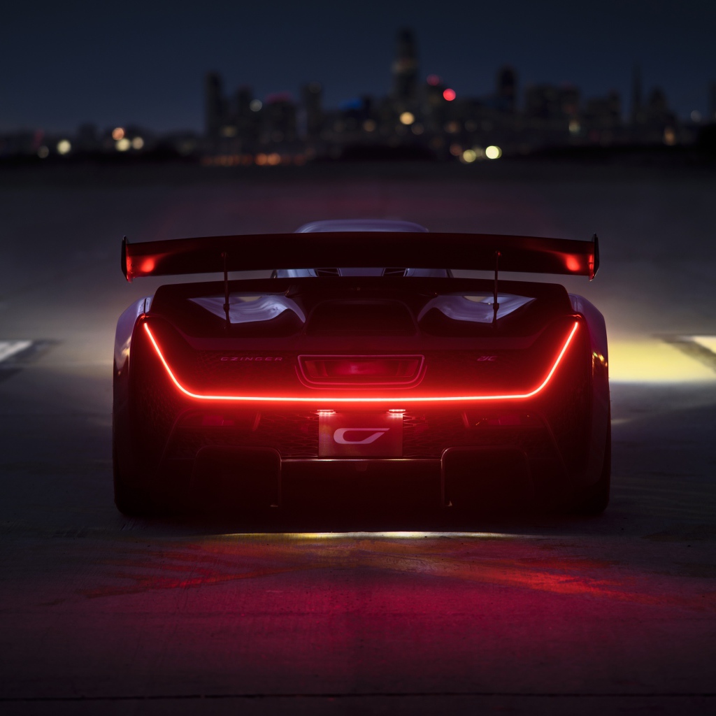 Автомобиль Czinger 21C Lightweight Track 2020 года вид сзади 