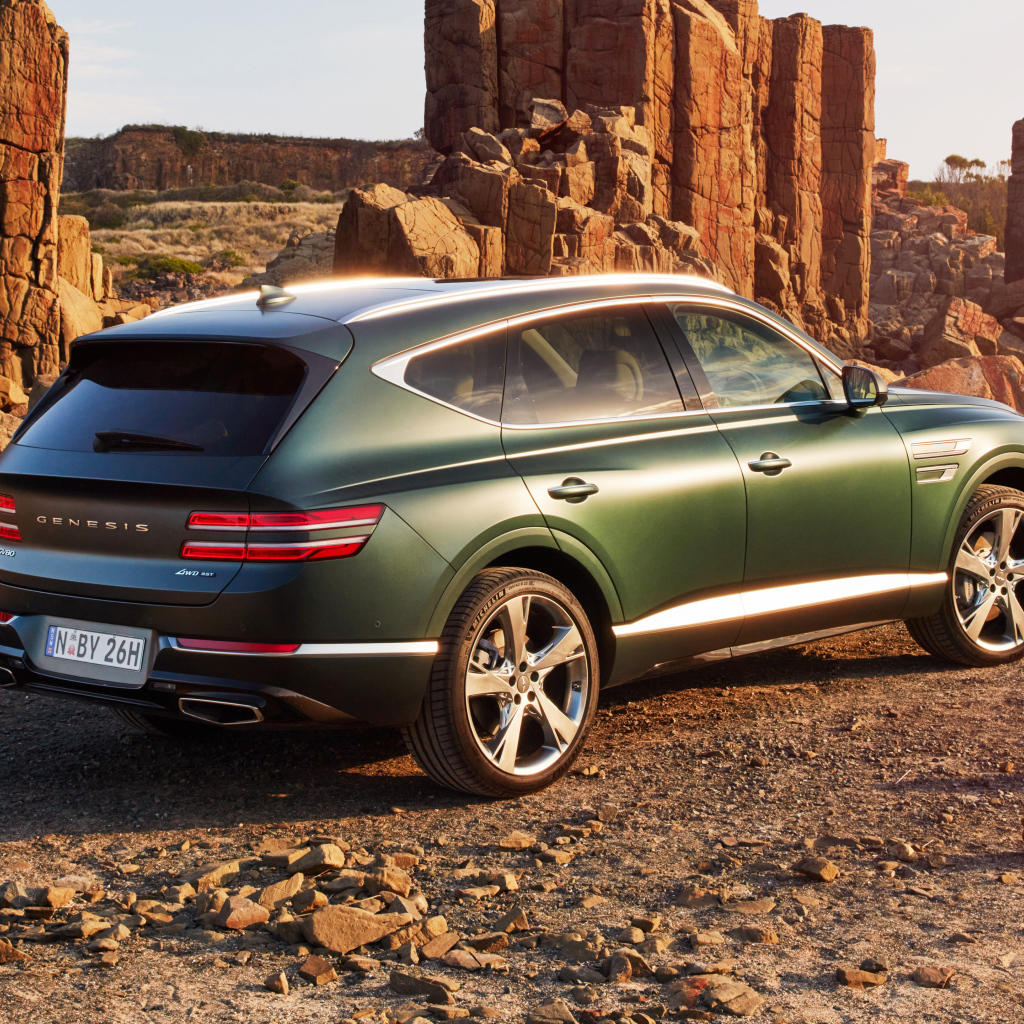 Автомобиль Genesis GV80 3.5T AWD 2020 года вид сзади