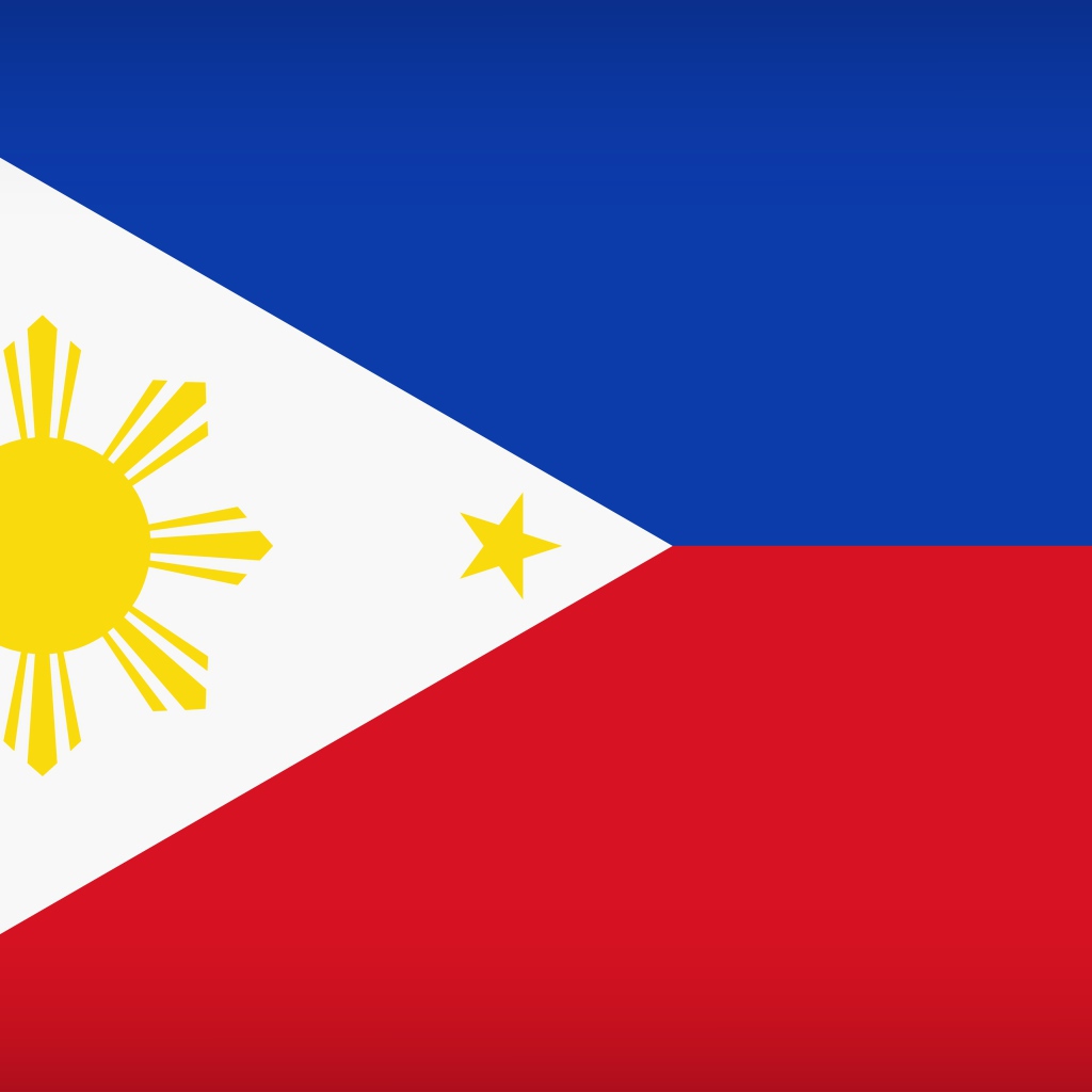Флаг Филиппин с желтым солнцем