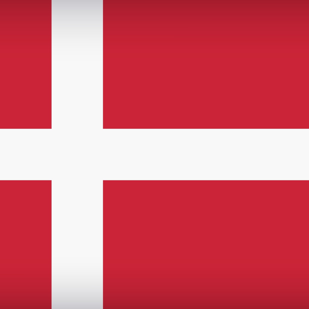 Красно -  белый флаг Дании 