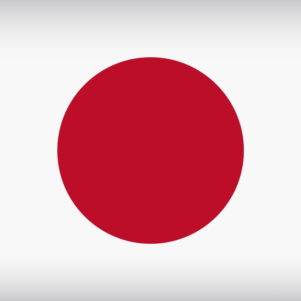 Красный круг на белом фоне, флаг Японии 