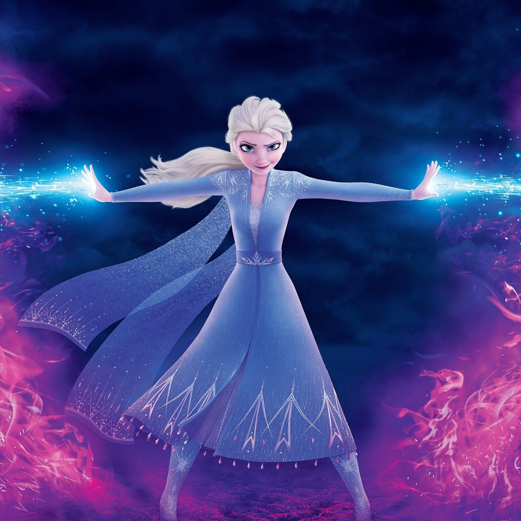 Красивая Эльза с ледяный силой персонаж мульфильма Холодное сердце 2 