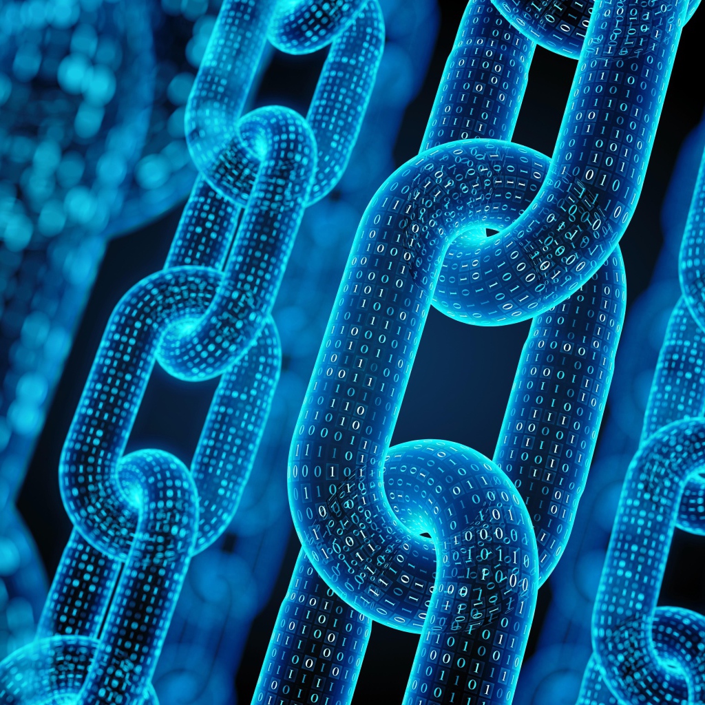 Неоновые цепи с цифрами крупным планом