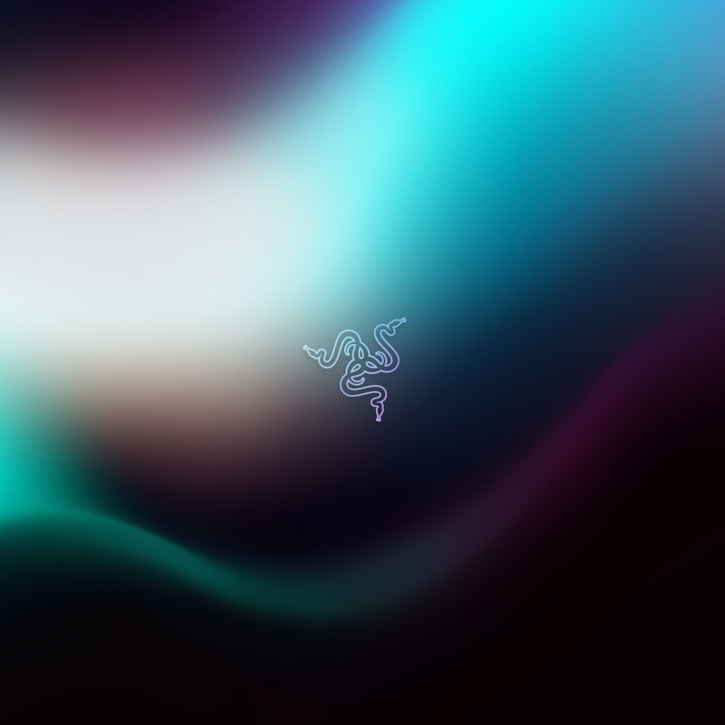 Логотип Razer  на неоновом фоне