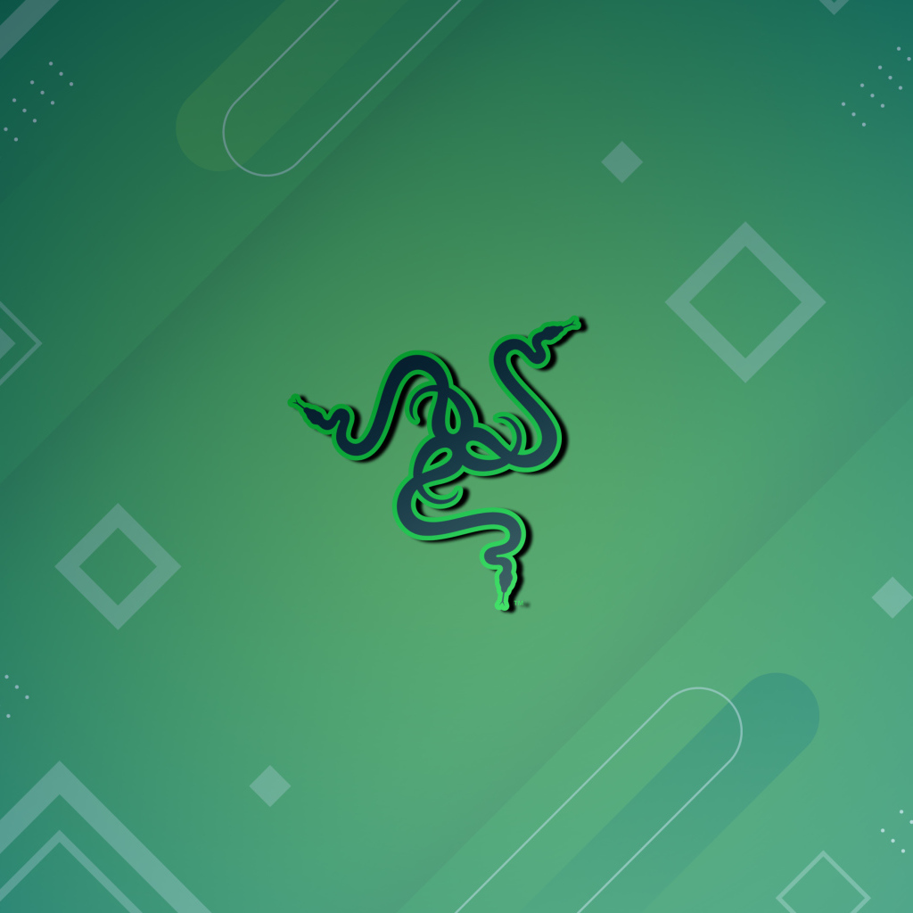Логотип Razer на зеленом фоне