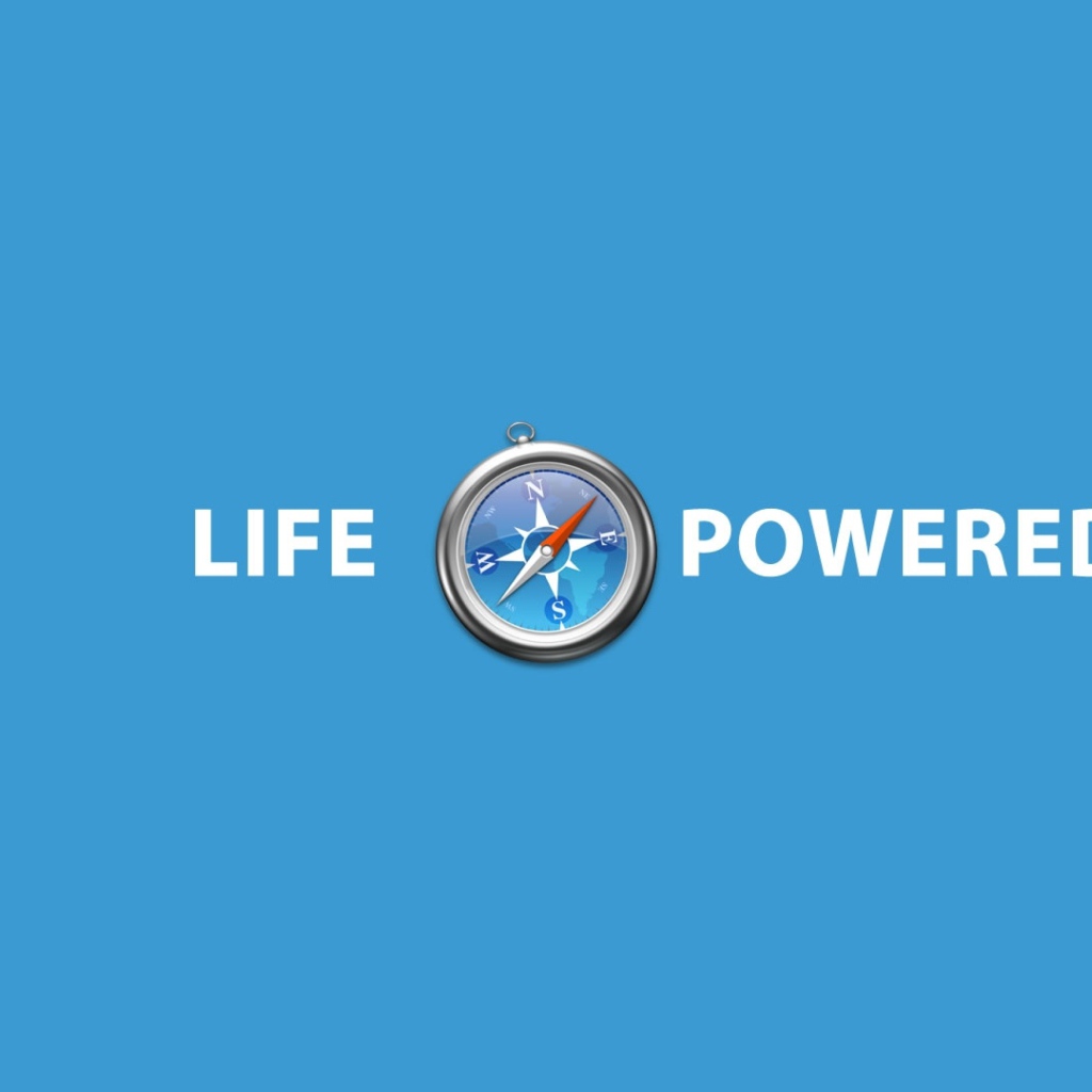 Логотип браузера safari на голубом фоне