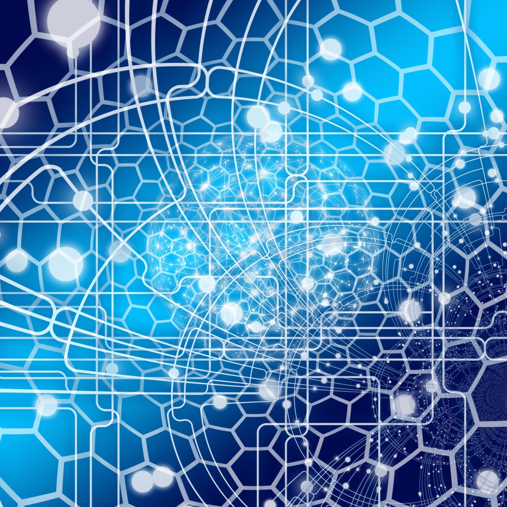 Векторная интернет паутина в неоновом свете