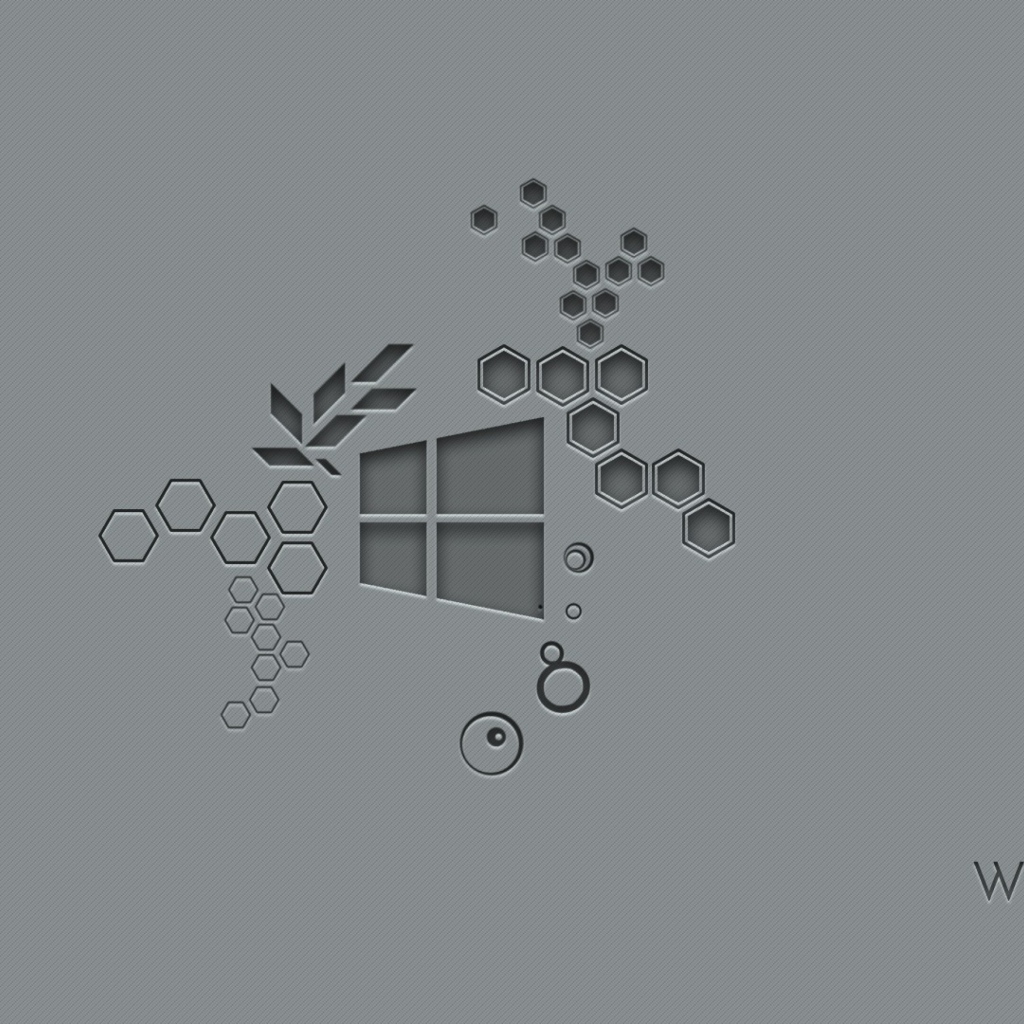 Значок Windows 10 на сером фоне 