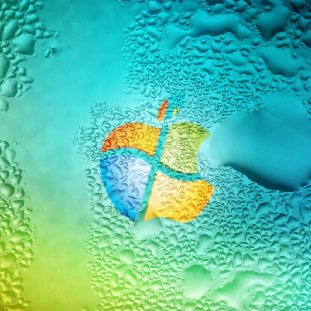 Значок Windows на мокрой поверхности