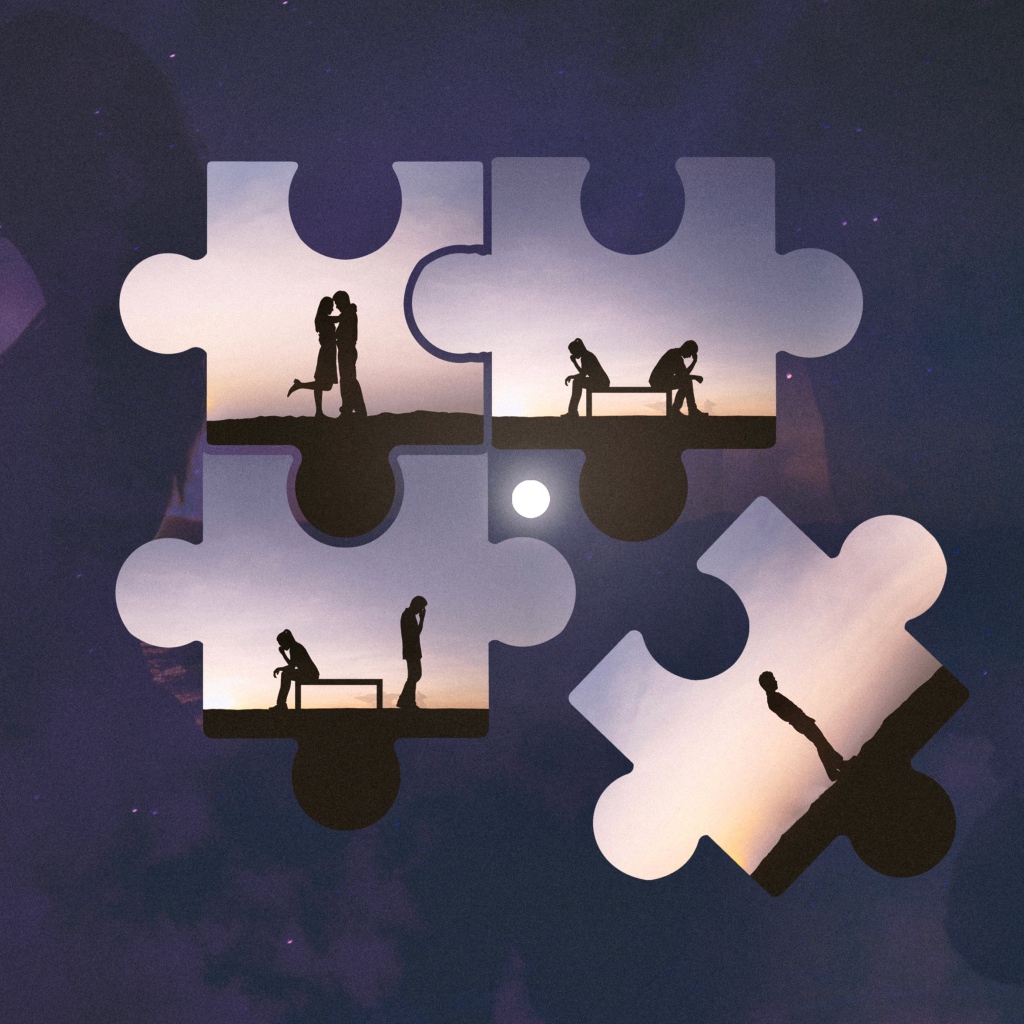 Пазлы с влюбленной парой 