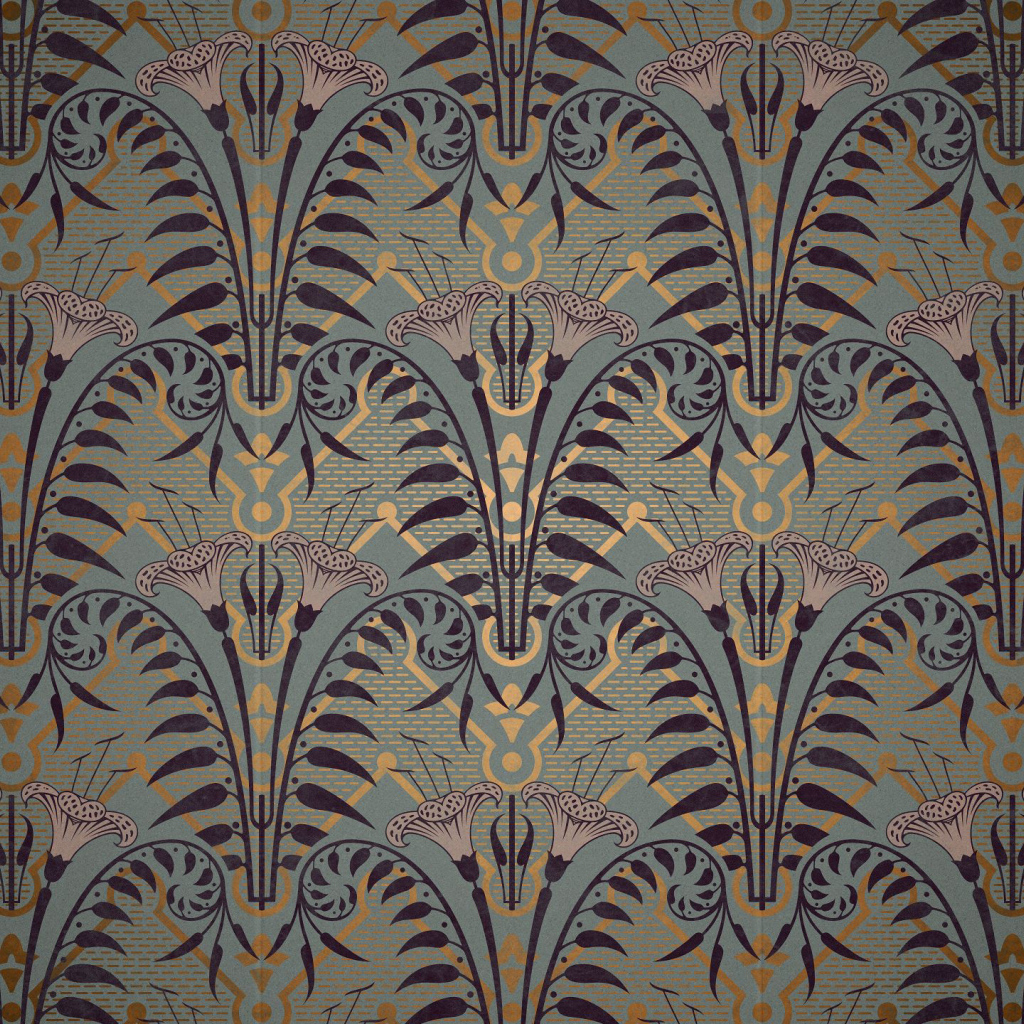 Красивый рисунок на обоях на стене 