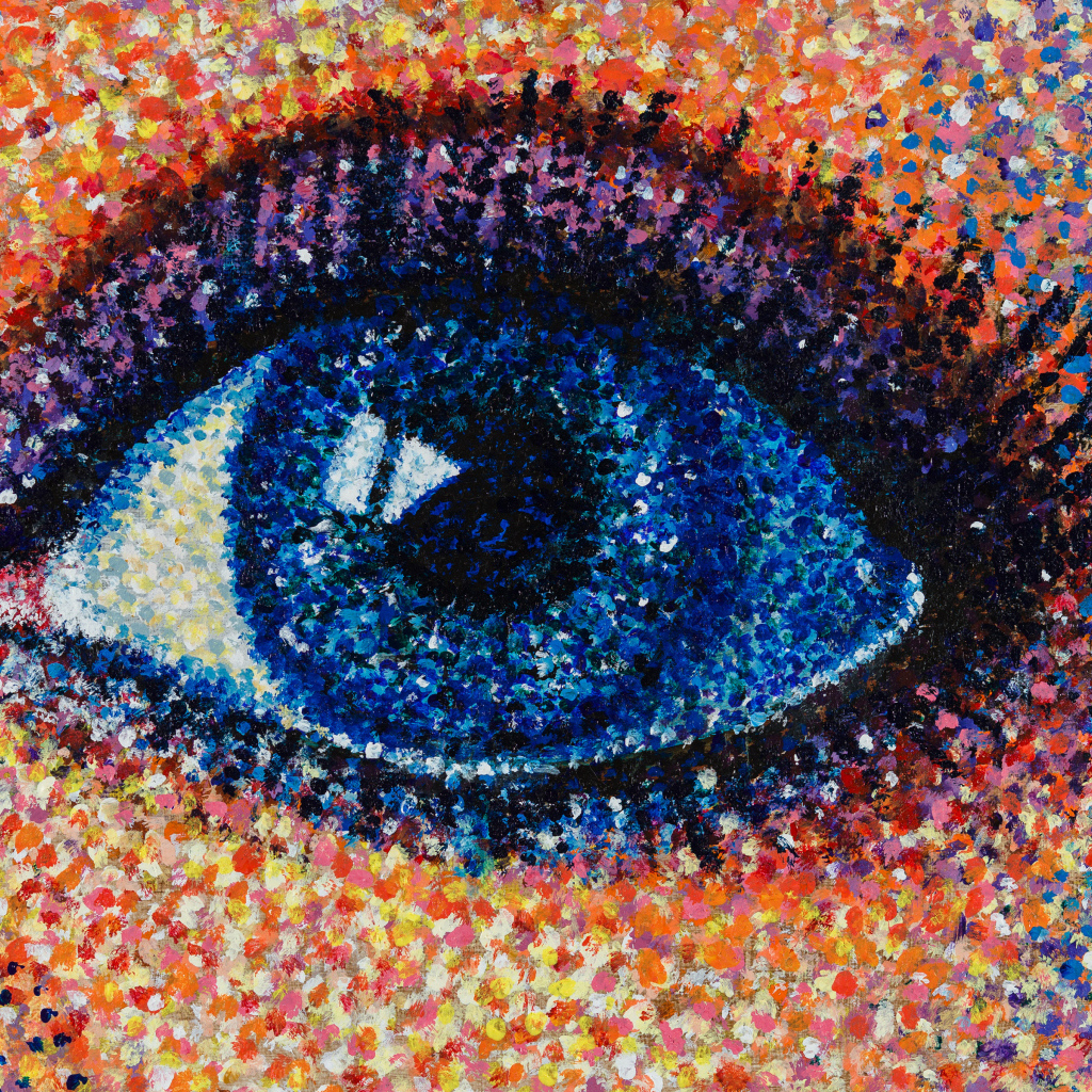 Нарисованный краской глаз девушки