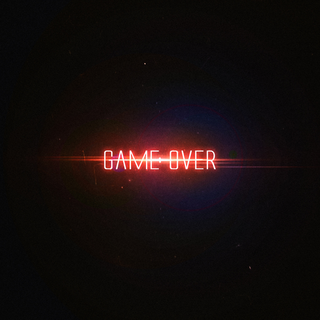 Надпись Game Over на черном фоне