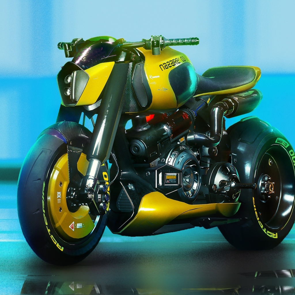 Motorcycle from the computer game Cyberpunk 2077