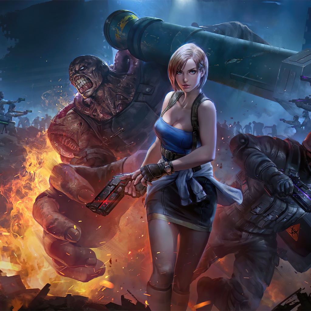 Кадр новой компьютерной игры Resident Evil 3, 2020 года