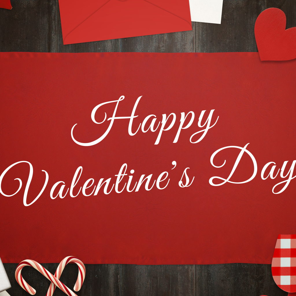 Открытка с подарками на день Святого Валентина