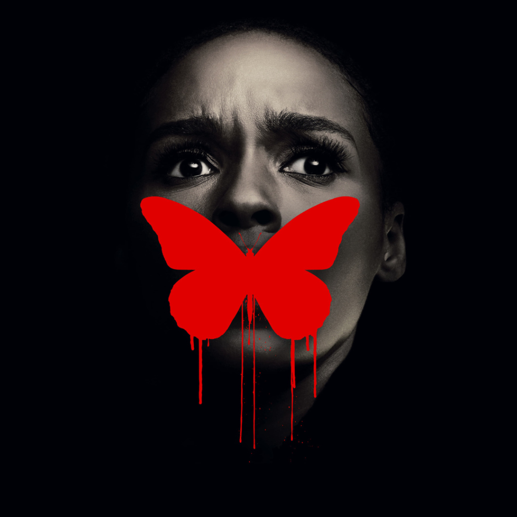 Постер фильма Антебеллум, 2020 года на черном фоне