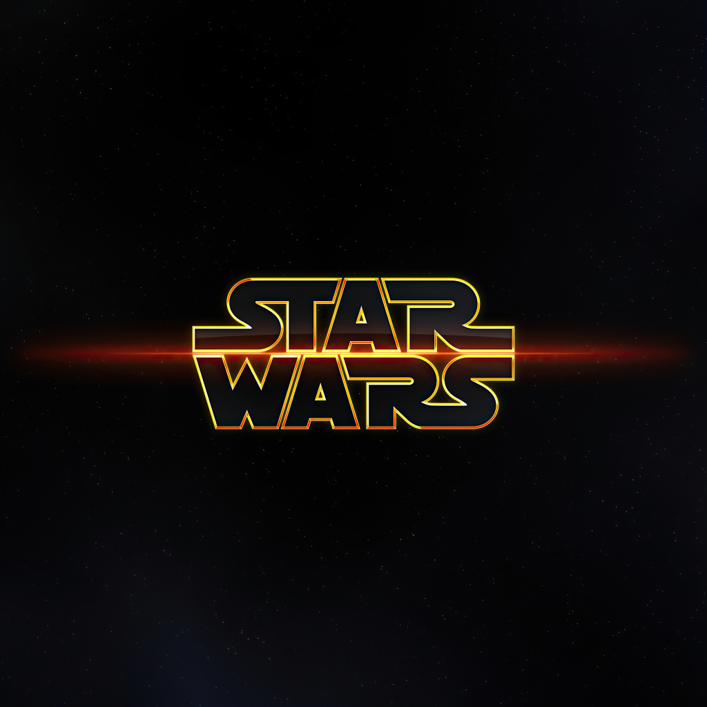 Star Wars logo on sky background