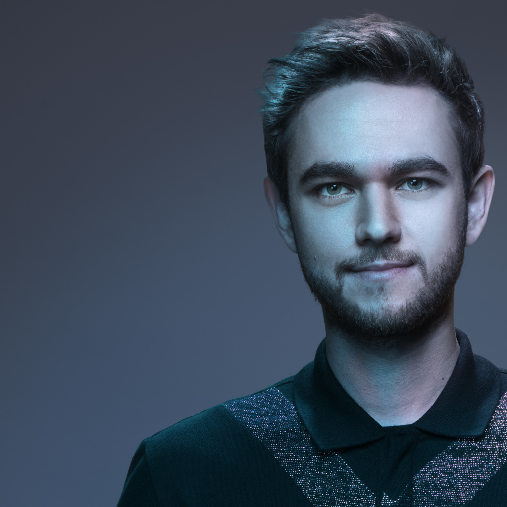 Мужчина, немецкий диджей Zedd на сером фоне