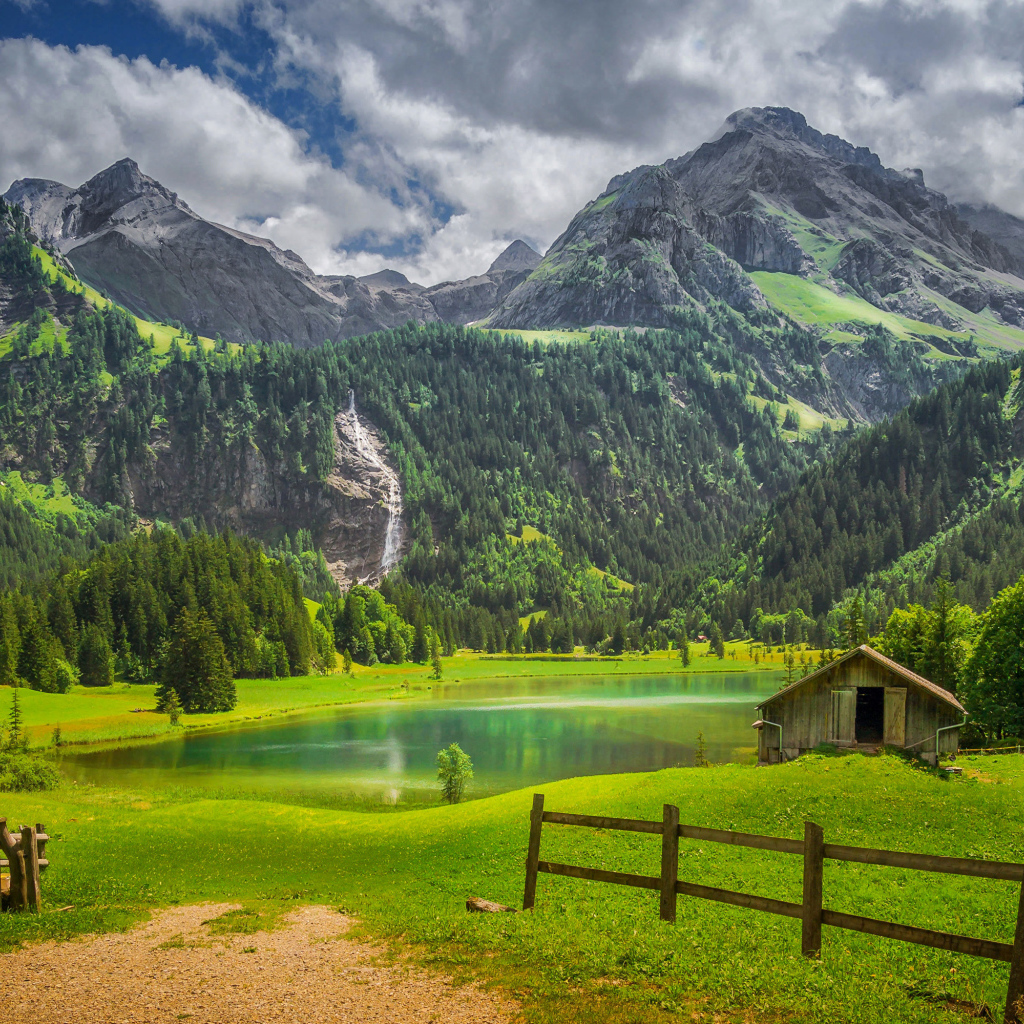Beautiful green mountain landscape