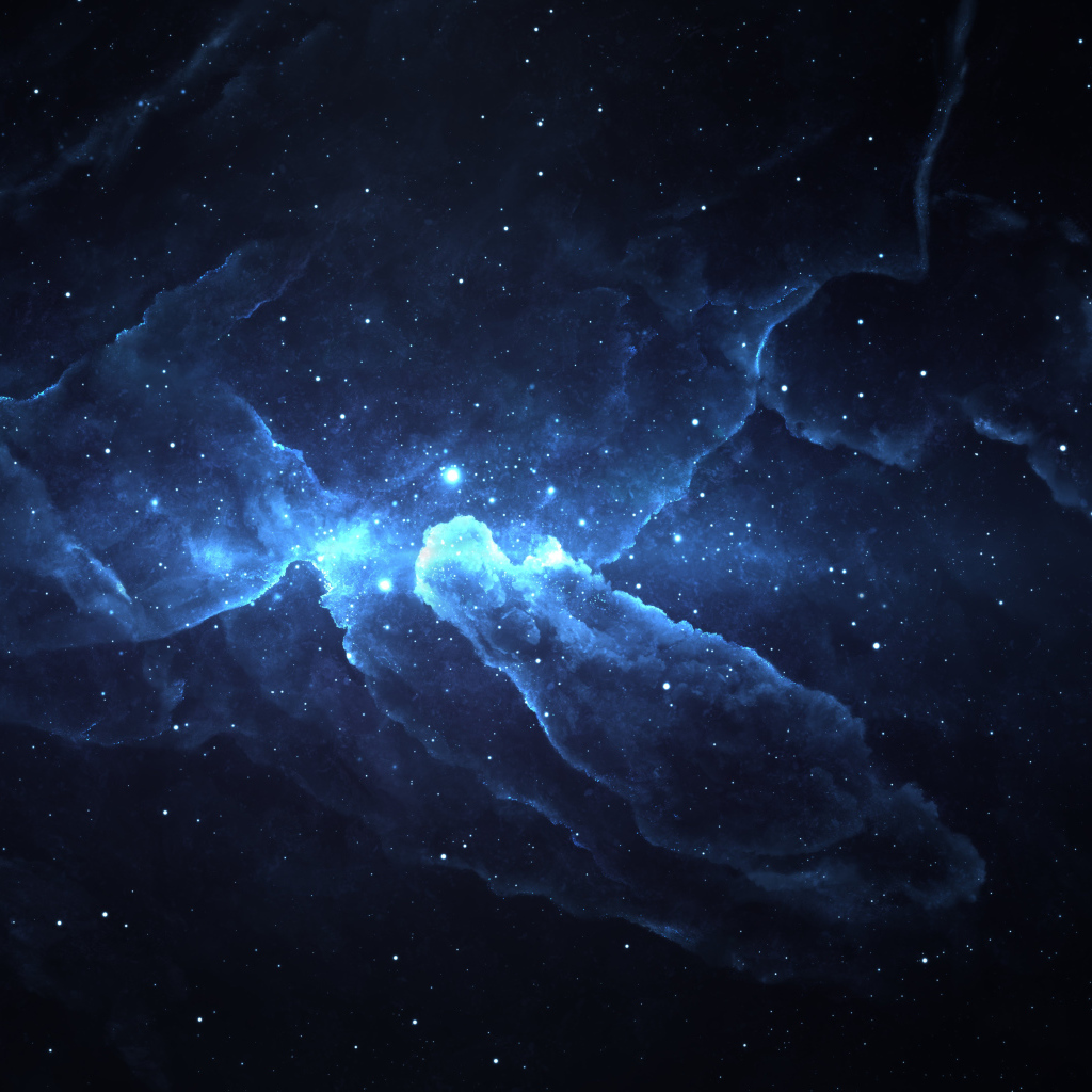 Неоновые вспышки в облачном небе ночью 