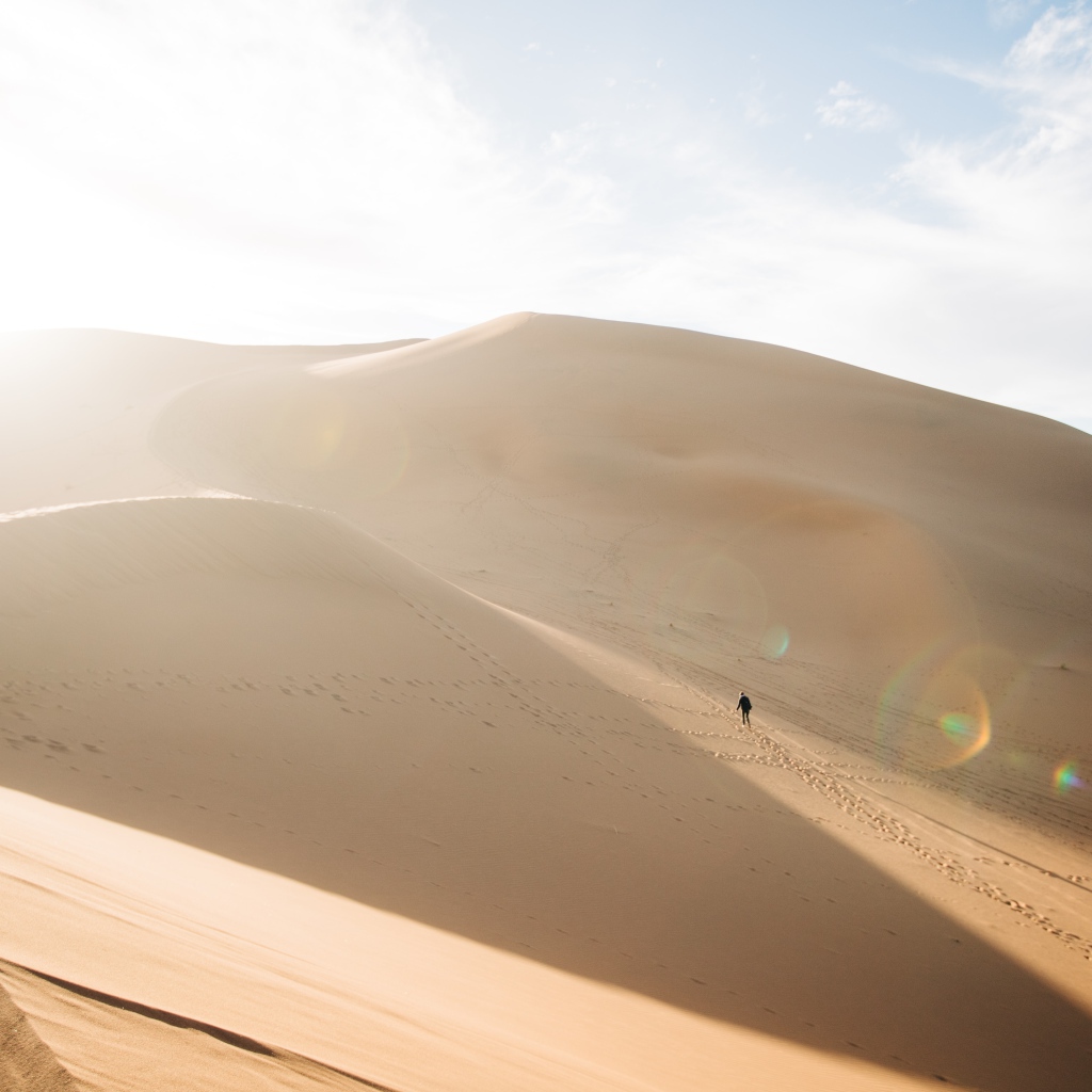 Горячая раскаленная на солнце пустыня 