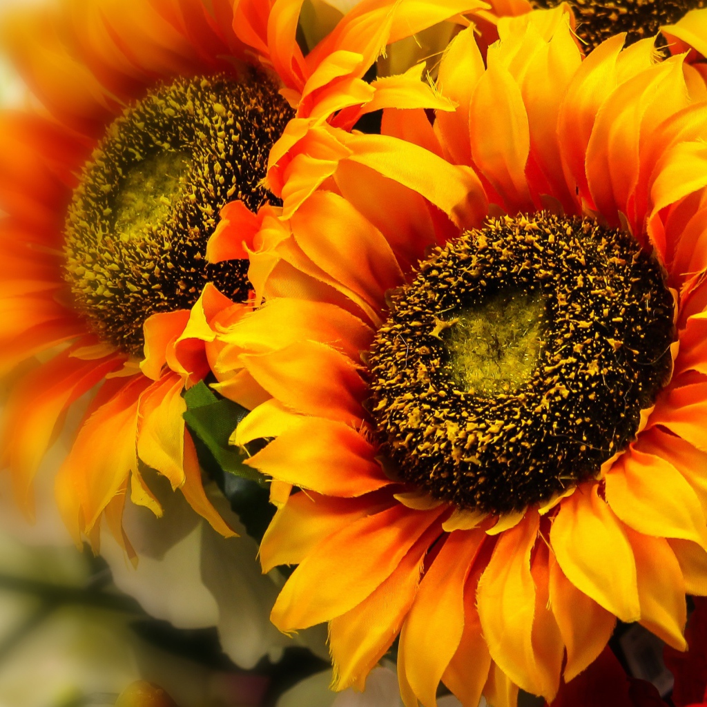 Искусственные цветы подсолнуха 