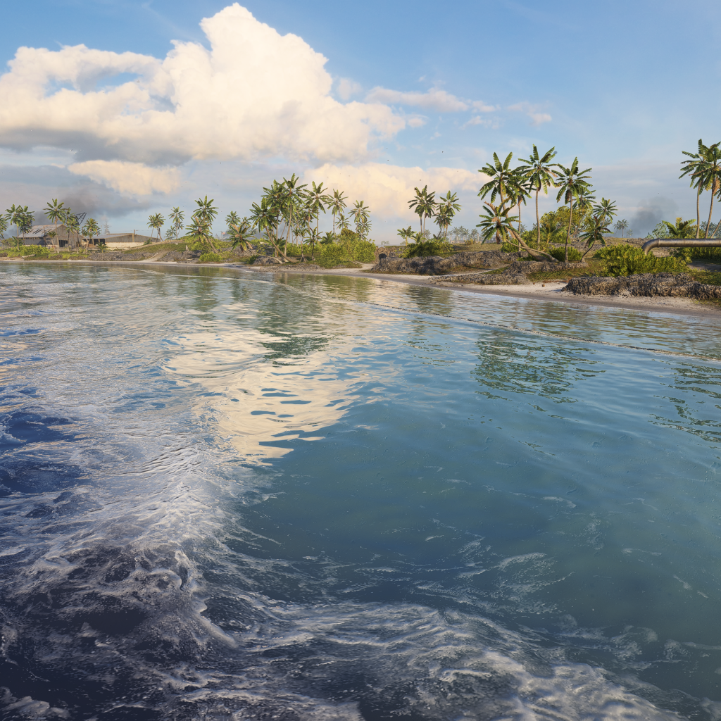 Белые волны в океане на тропическом пляже