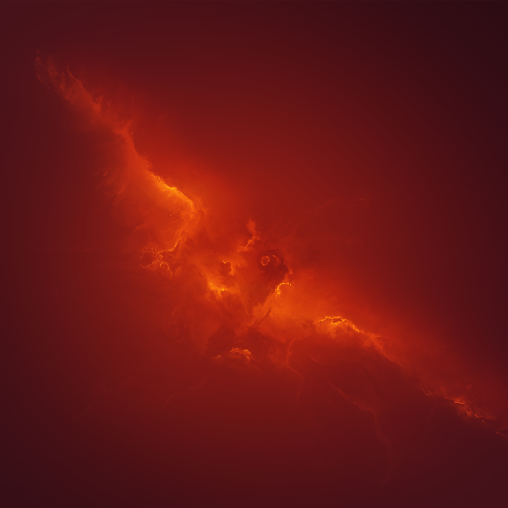 Red nebula in the sky