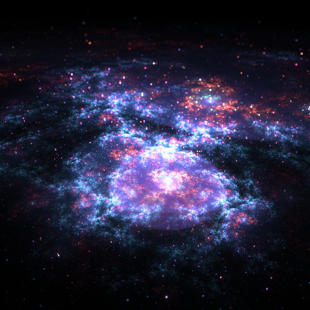 Вид на бескрайний ночной космос 