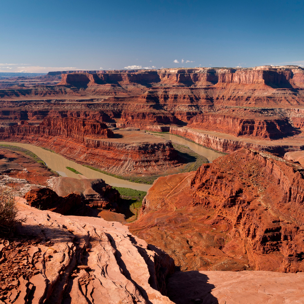 Вид на реку Колорадо в национальном парке Каньонлендс, США