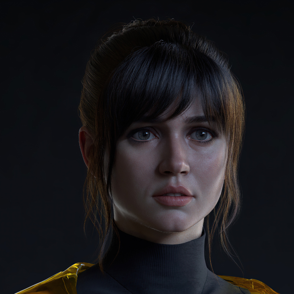 Актриса Анна Де Армас на черном фоне