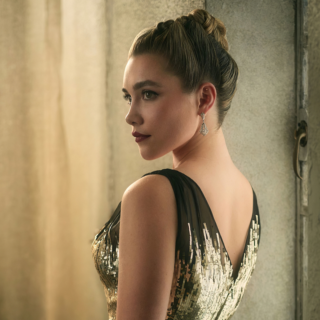 Британская актриса Флоренс Пью с красивой прической