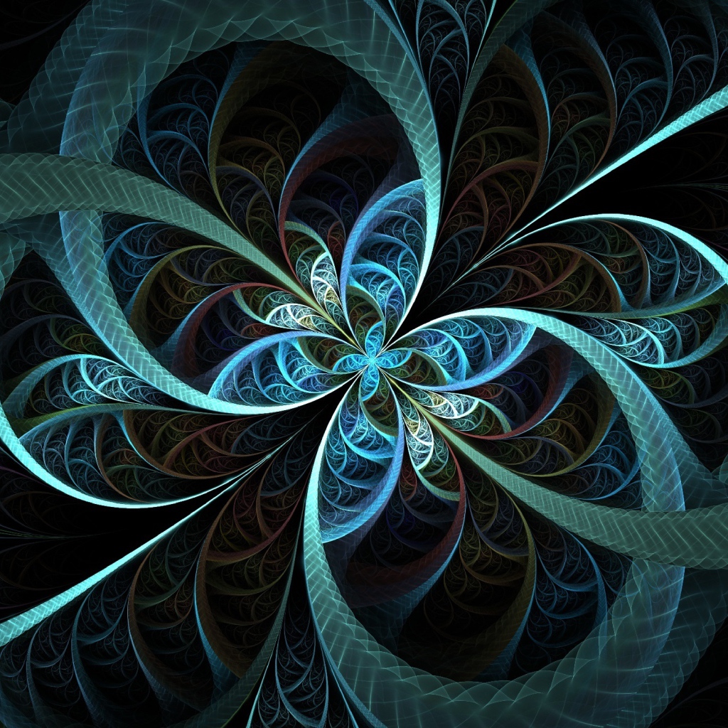 Красивый абстрактный узор на черном фоне