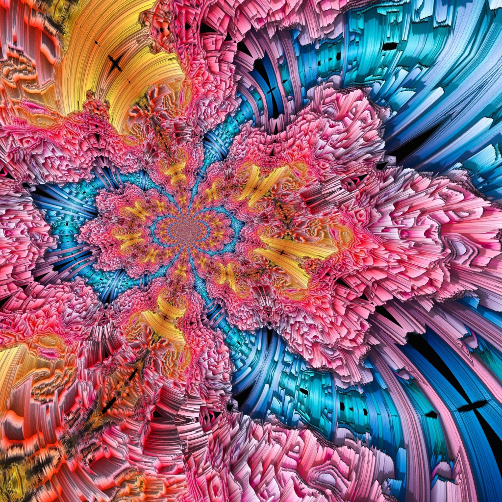 Красивый абстрактный узор с разноцветными вставками 