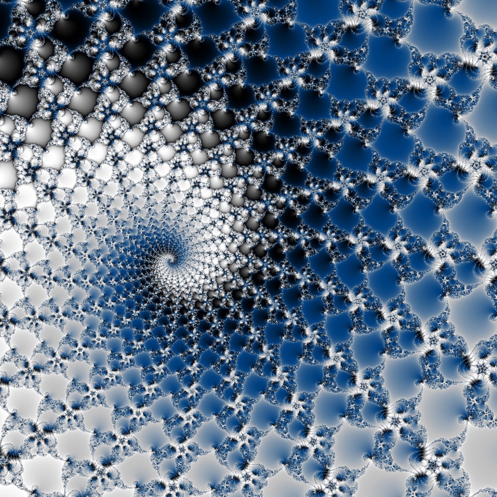 Красивая абстрактная белая  с голубым спираль 