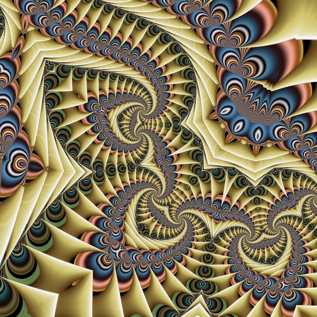 Красивый фрактальный узорный рисунок 